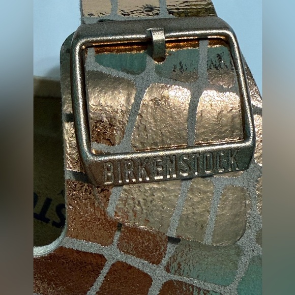 Birkenstock Women's Sandals Arizona Microfibre Gator Gleam Copper size 40 - Picture 5 of 7